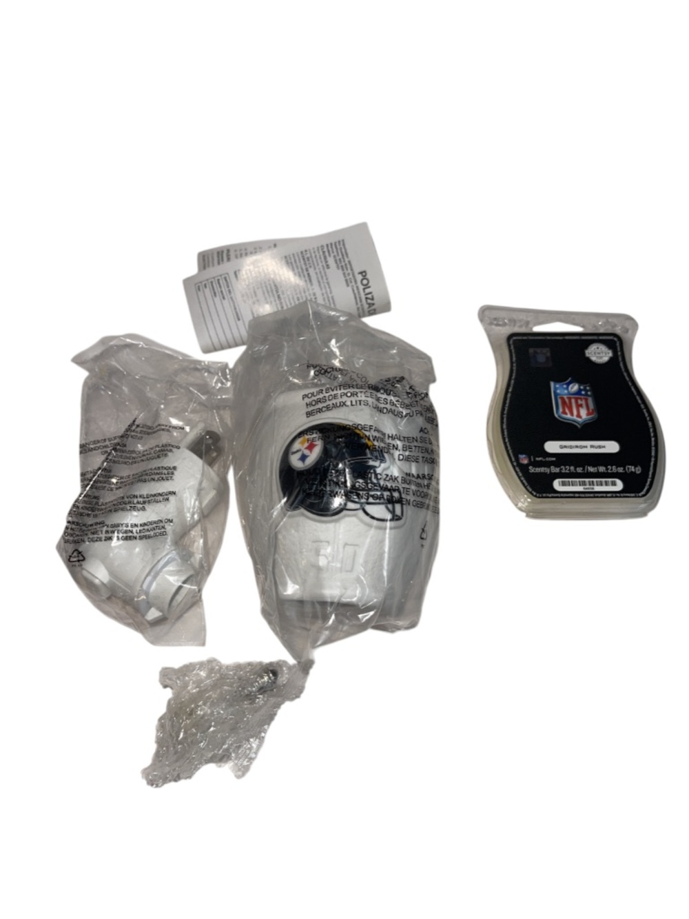 New With Box Pittsburg Steelers Scentsy Mini Wax Warmer NFL White Wall Plug In